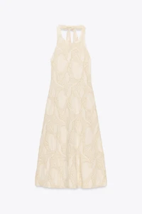 HALTER JACQUARD DRESS