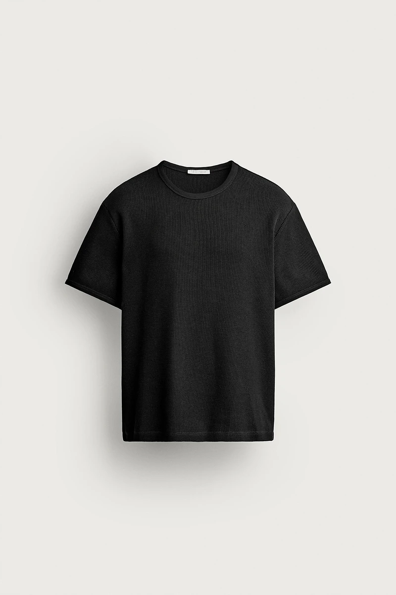 WAFFLE TEXTURE T-SHIRT