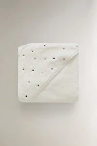 STARS HOODED BABY TOWEL
