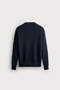 REGULAR FIT BUTTON SHOULDER SWEATER