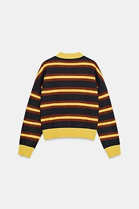 STRIPED KNIT POLO