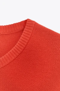 SHORT SLEEVE BASIC KNIT TOP