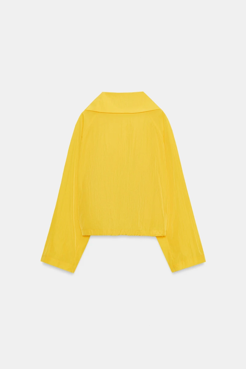 ZW COLLECTION HIGH COLLAR BOMBER JACKET