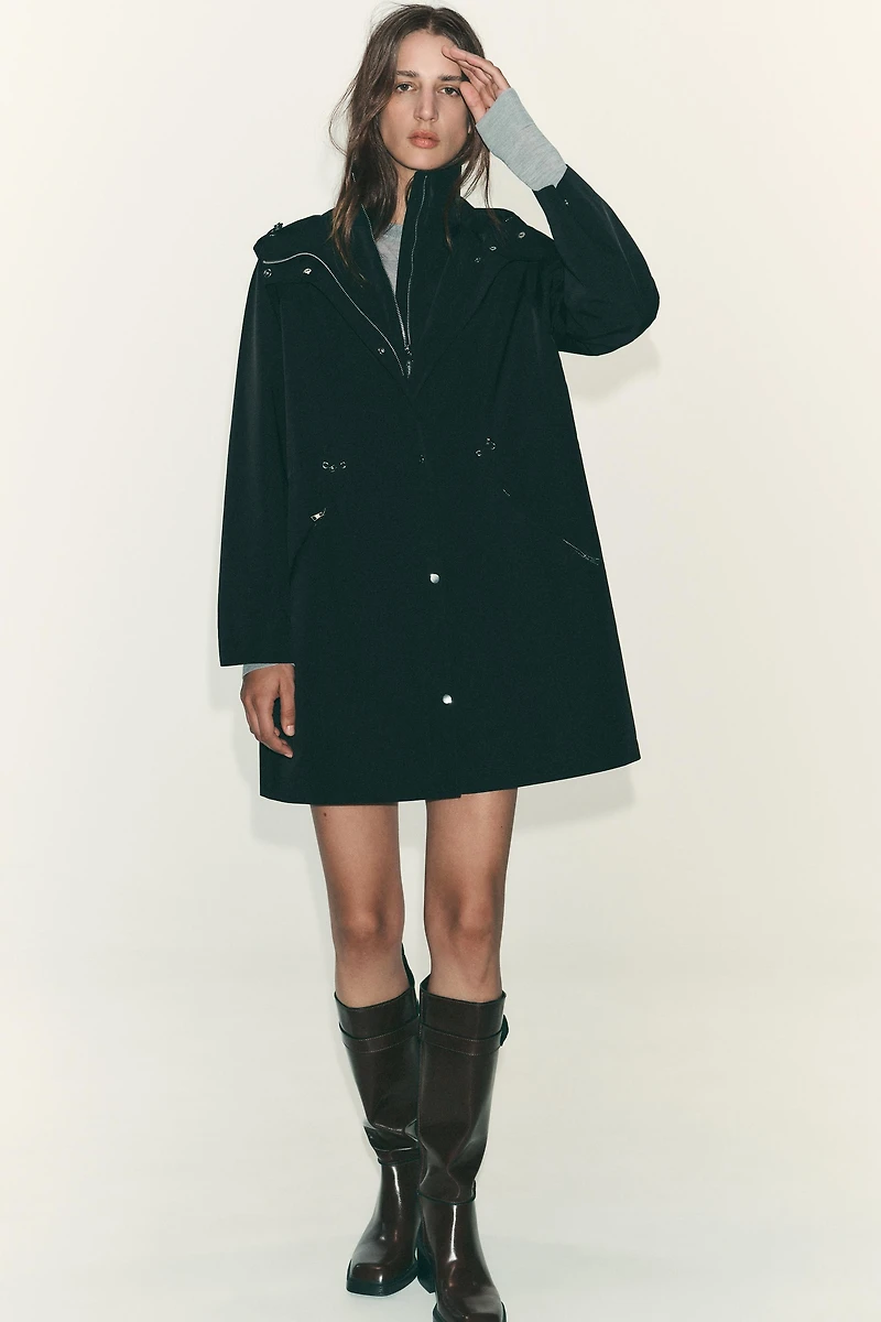 LONG HOODED JACKET