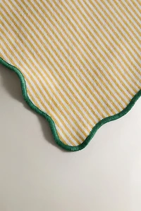 STRIPED NAPKINS WITH SCALLOPED EDGE (PACK OF 2)