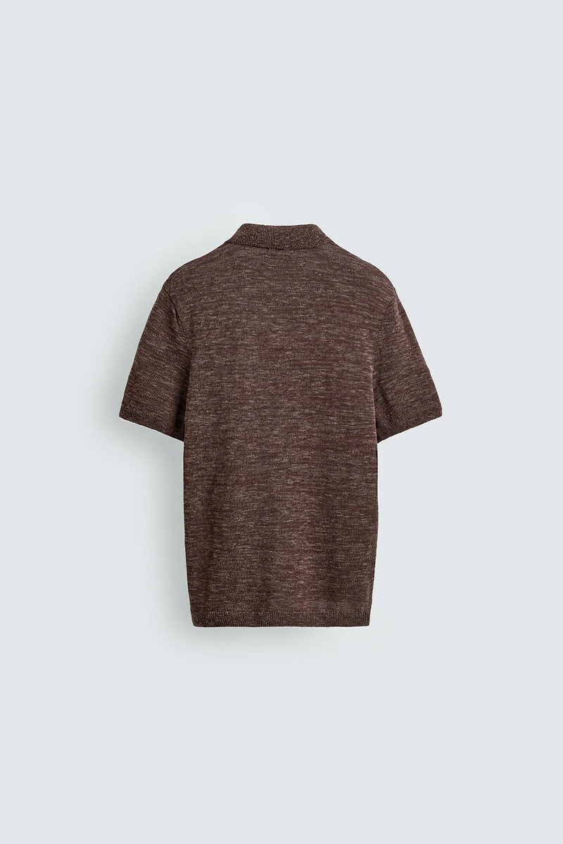 TEXTURED KNIT POLO