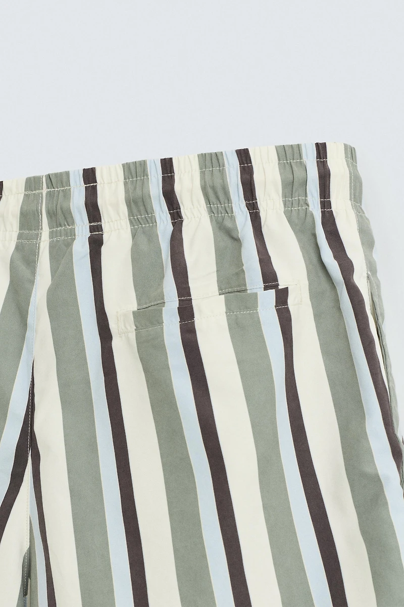 STRIPED MID-LENGTH SWIMSUIT