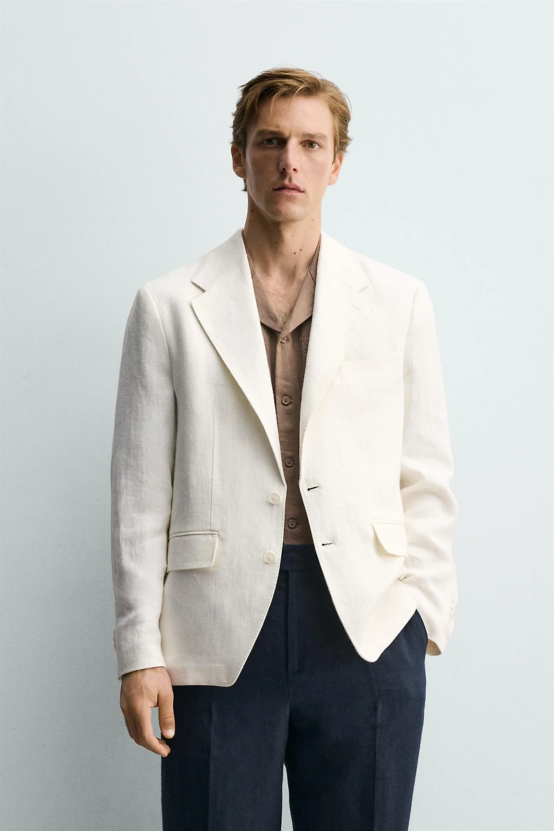 VESTE DE COSTUME RELAXED FIT 100% LIN