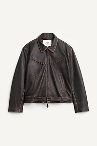 LEATHER BELTED JACKET LIMITED EDITION