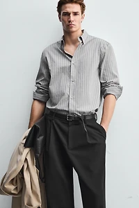 TEXTURED STRIPED SHIRT