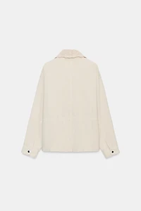 CROCHET LAPEL SAFARI JACKET