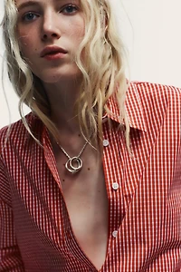 OVERSIZED PLAID POPLIN SHIRT