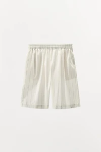 STRIPED BOXER PAJAMA SHORTS