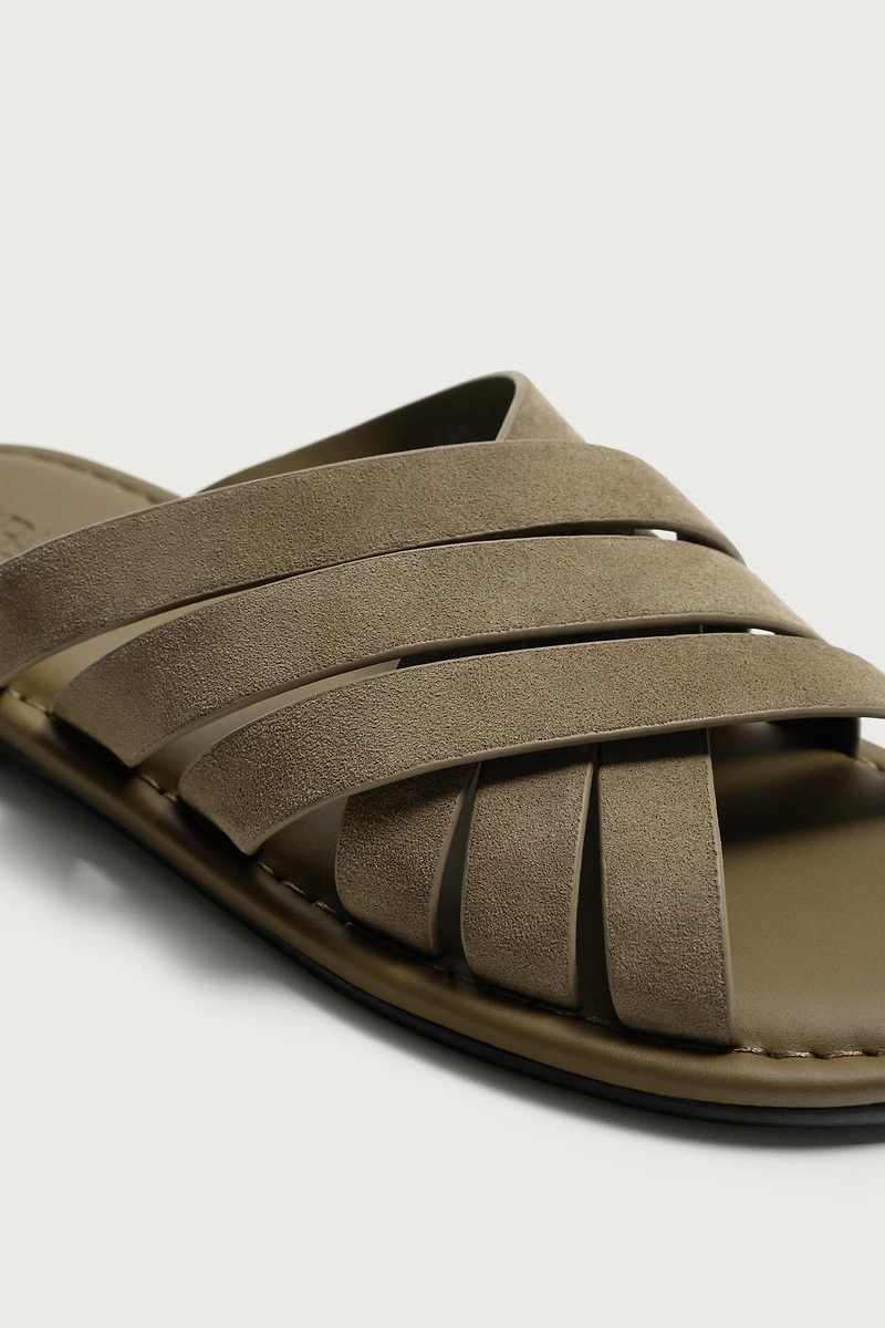 LEATHER STRAP SANDALS
