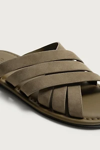 LEATHER STRAP SANDALS
