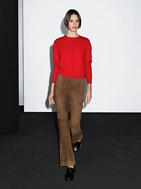 Cardigan laine à col rond