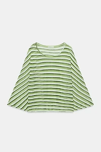 RUSTIC STRIPED CAPE T-SHIRT