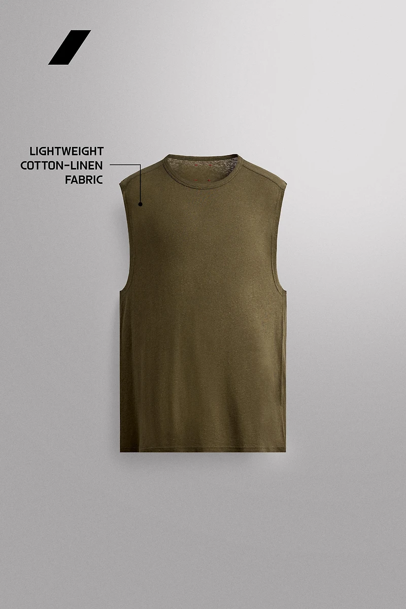 LIGHTWEIGHT LINEN COTTON TANK TOP
