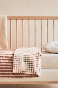 KIDS' LINEN AND COTTON STRIPED QUILT