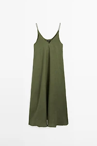 Flowing midi dress with thin straps