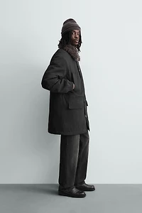 PARKA WITH REMOVABLE FAUX FUR COLLAR