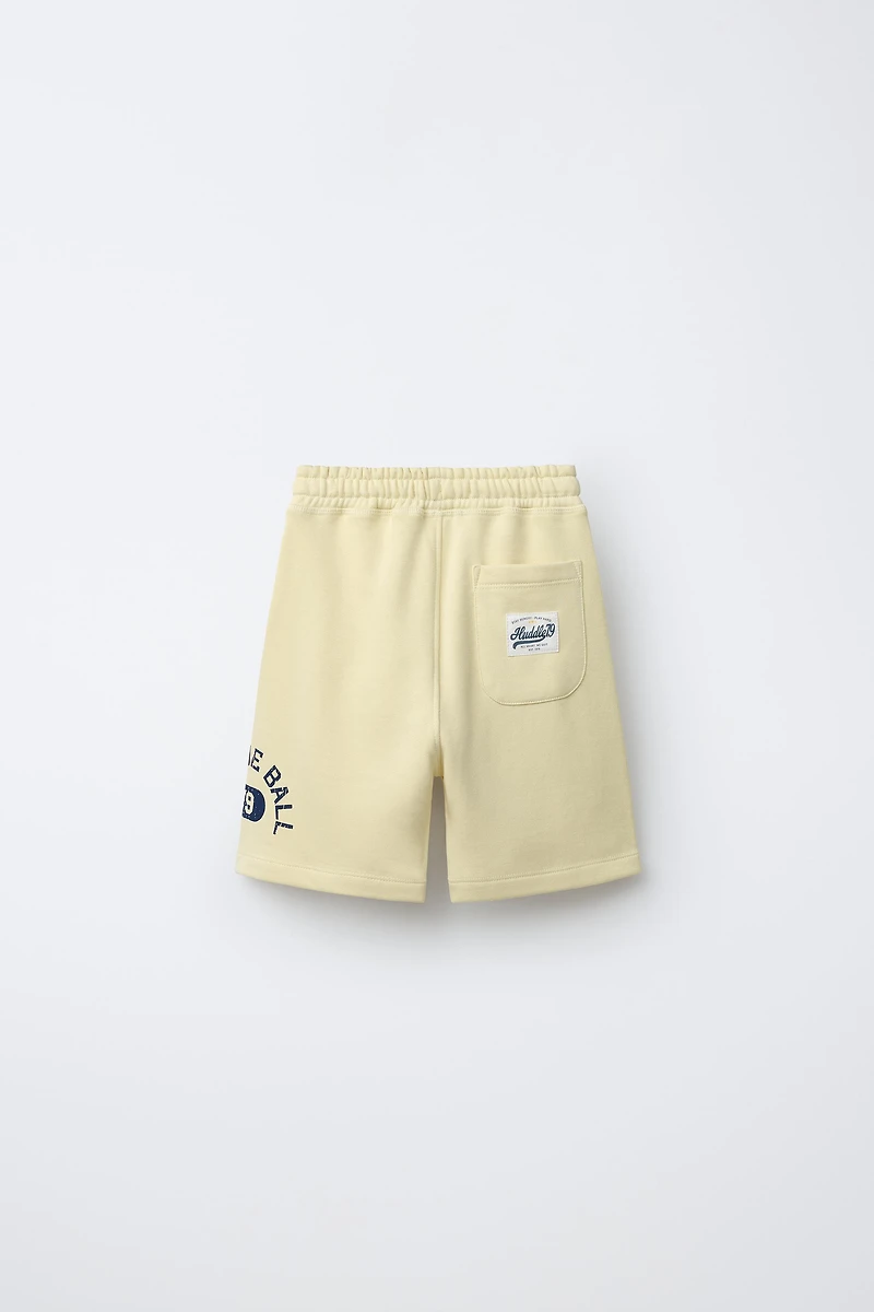 TEXT JOGGING SHORTS