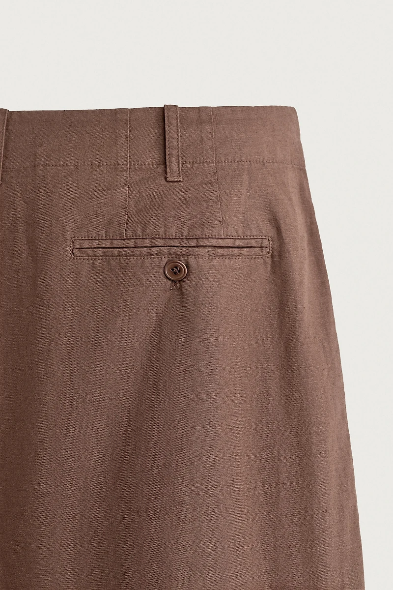HEMP AND COTTON RELAXED FIT PANTS