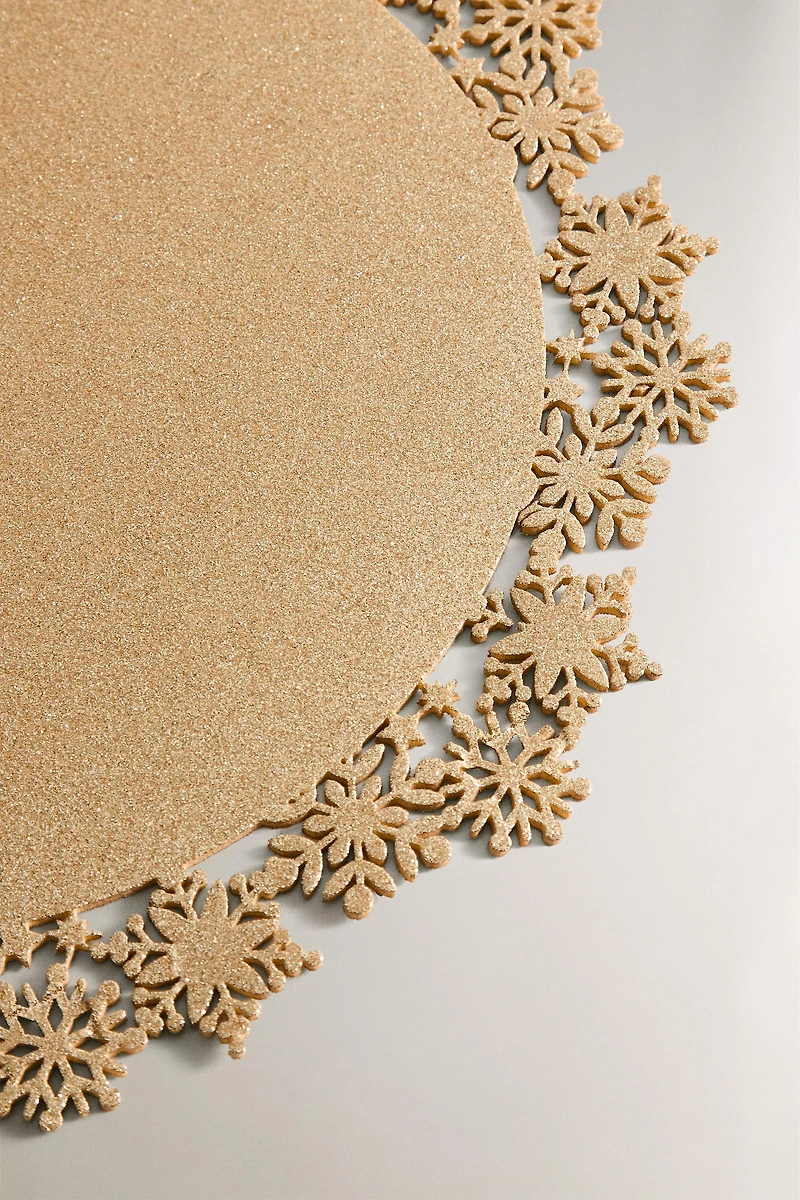 SHINY PLACEMAT WITH SNOWFLAKES CHRISTMAS