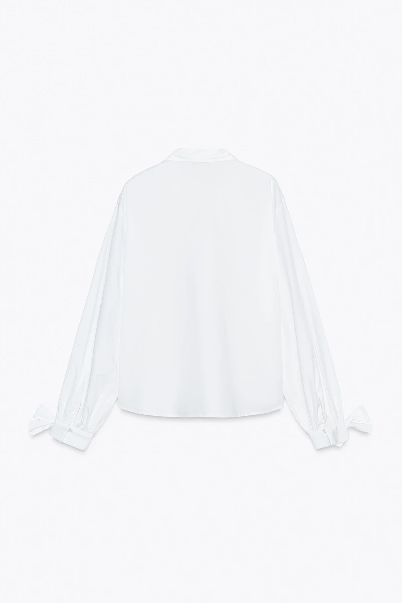 CHEMISE POPELINE AVEC LACETS