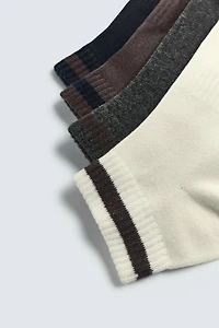 PACK OF 4 STRIPED ANKLE SOCKS