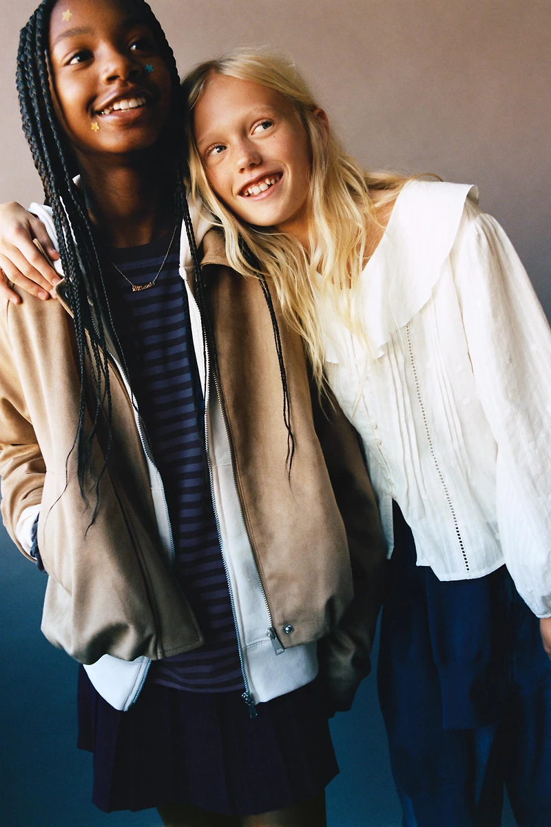 BLOUSON BOMBER EFFET DAIM