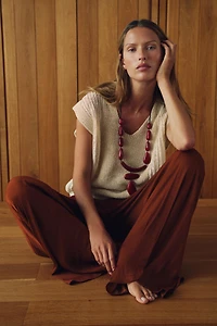 COLLIER BOULES MÉLANGE RÉSINE