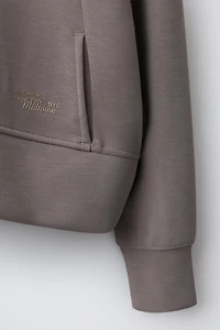 TEXT ZIPPER JACKET WITH MODAL