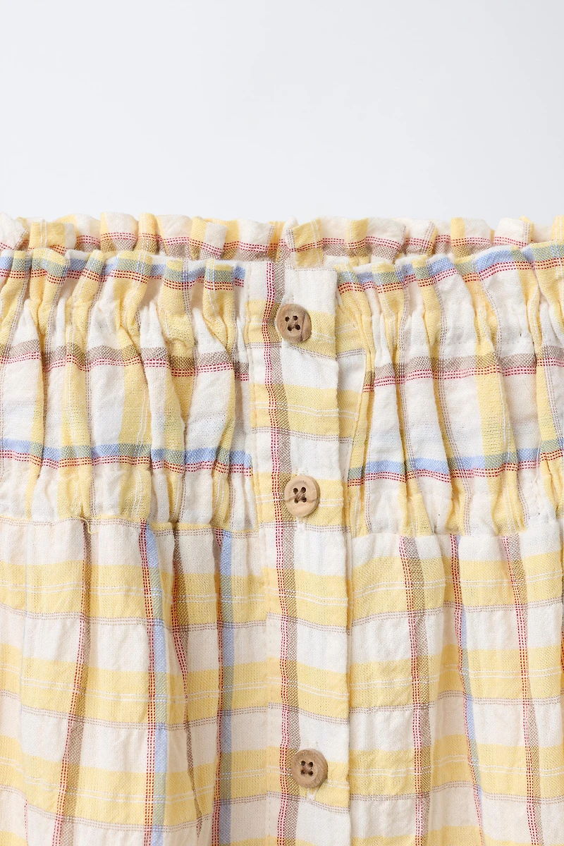 PLAID PRINT SKIRT