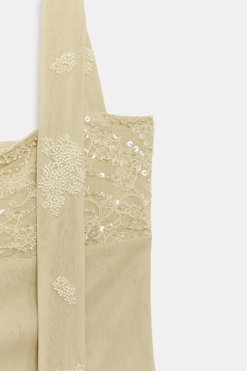 TOP HALTER BRODÉ