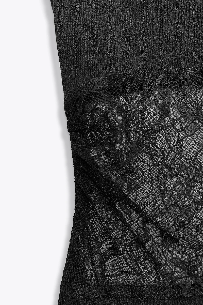 SHORT COMBINATION LACE DRESS