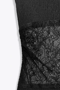 SHORT COMBINATION LACE DRESS
