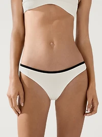 Contrast textured bikini top