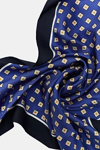 FOULARD 100 % SOIE À IMPRIMÉ POIS