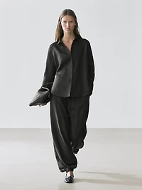 Flowing 100% linen shirt