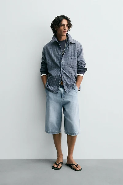 RELAXED FIT DENIM SHORTS