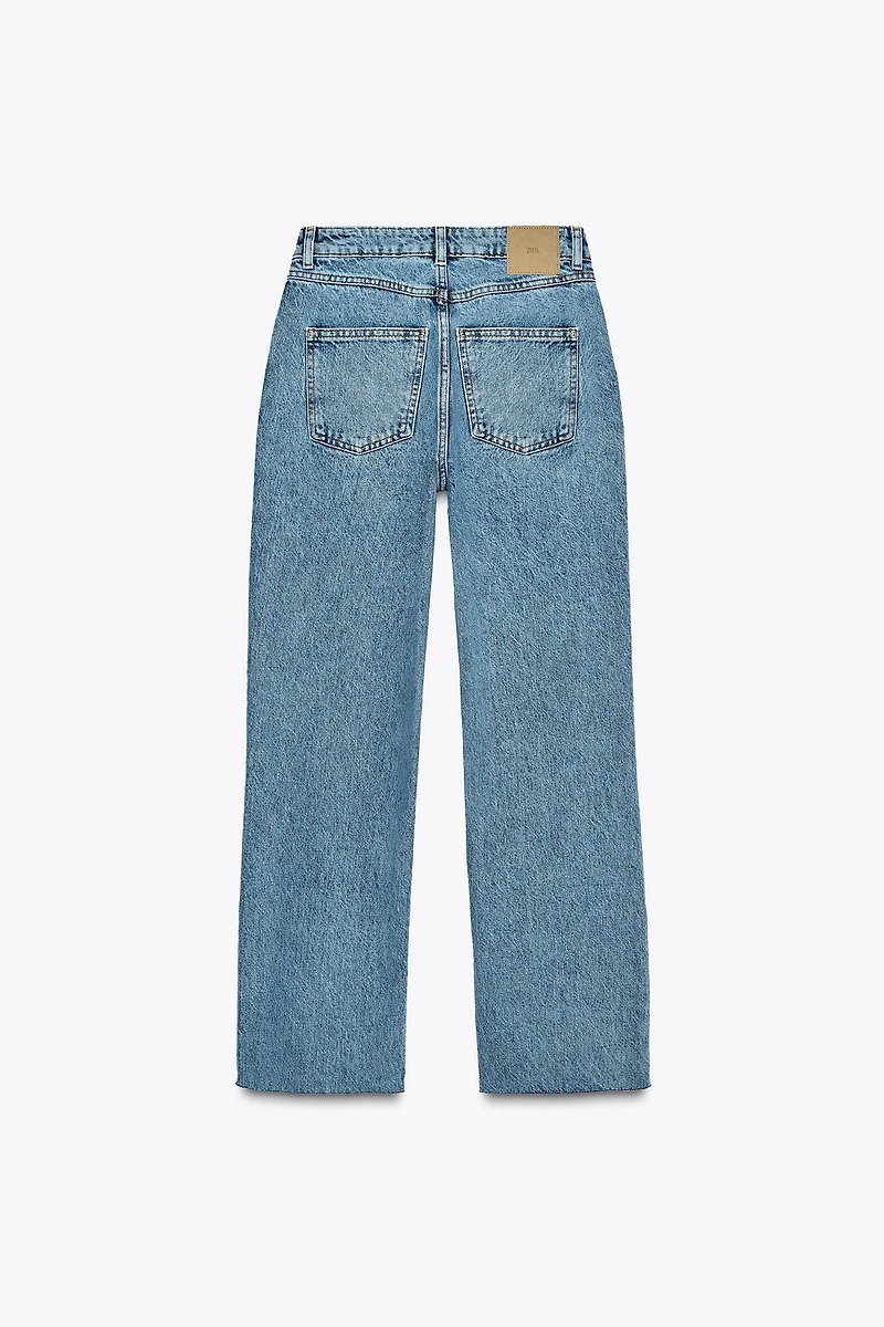 JEAN Z.09 DROIT CHEVILLE TAILLE HAUTE CEINTURE CROISÉE