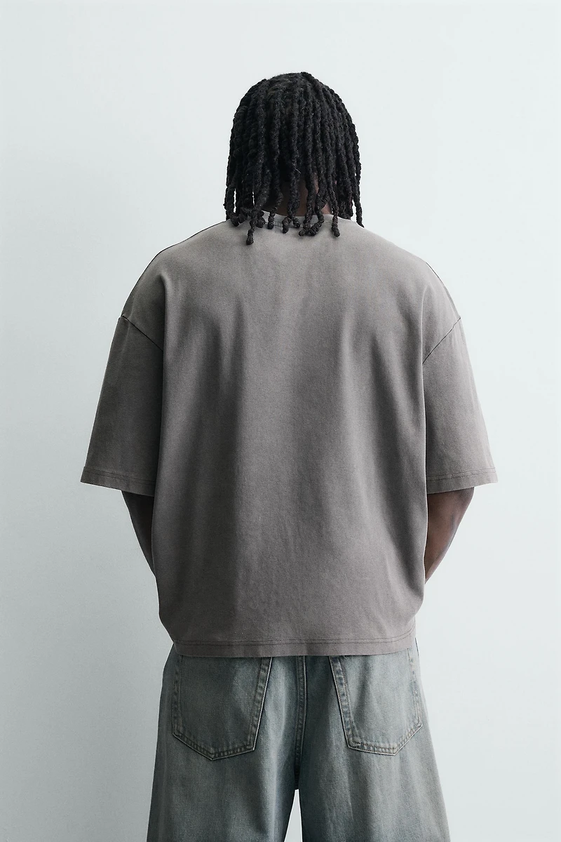 BOXY FIT TEXTURED SWEATSHIRT