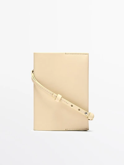 Nappa leather passport holder