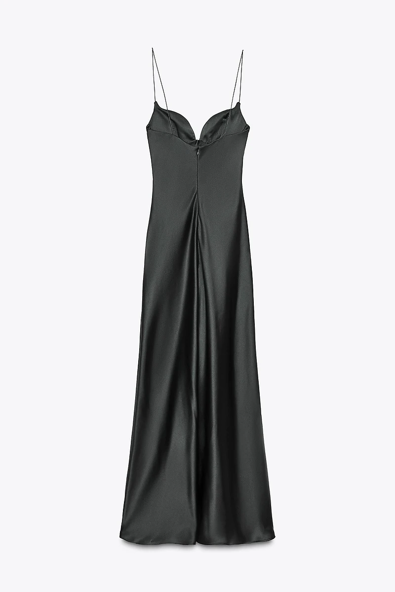 SATIN LONG DRESS
