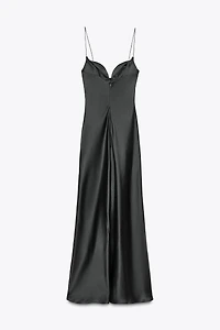 SATIN LONG DRESS