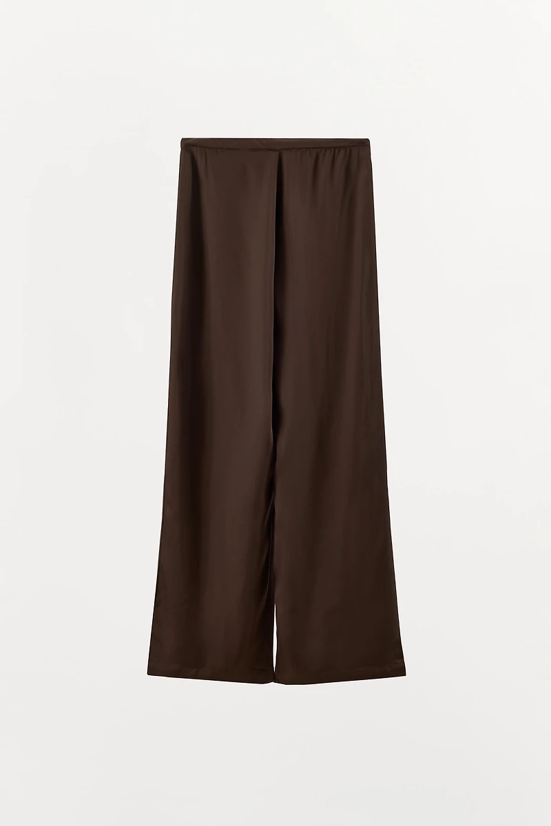 SATIN FLOWY PANTS