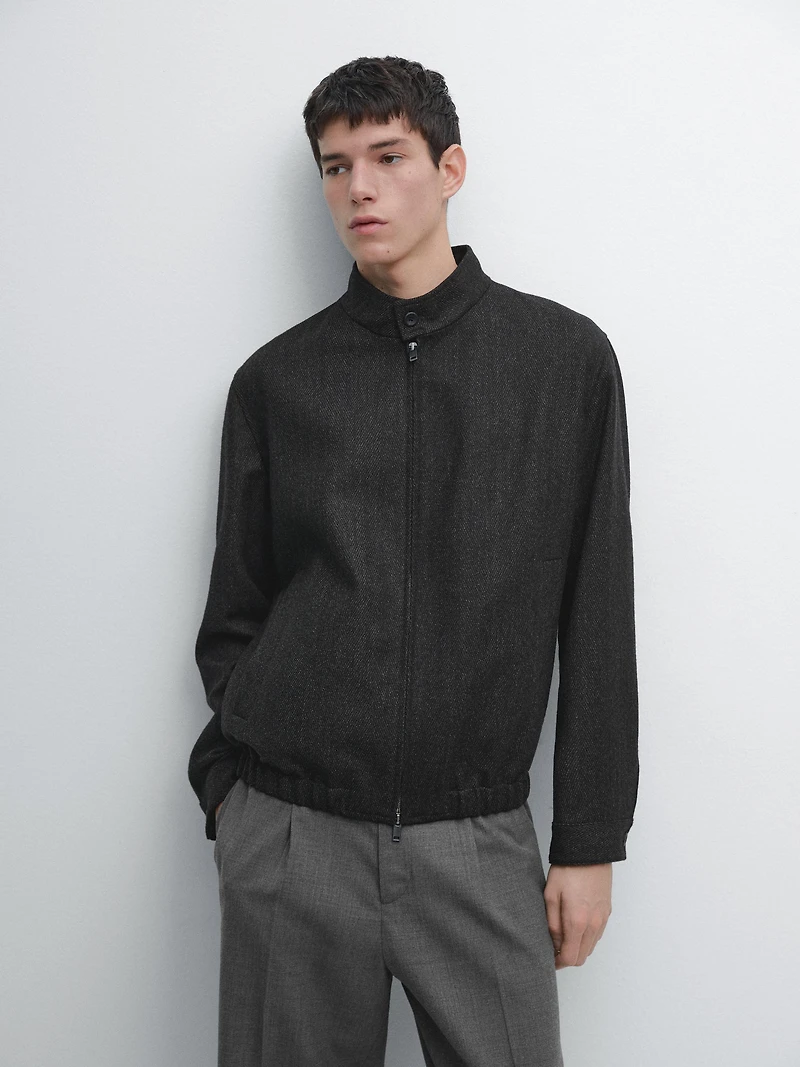 100% wool herringbone jacket