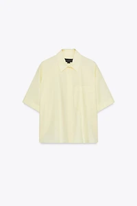 CHEMISE EN POPELINE À POCHE