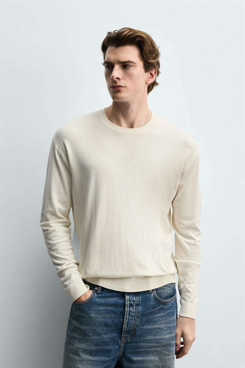 PULL EN MAILLE MÉLANGÉE VISCOSE